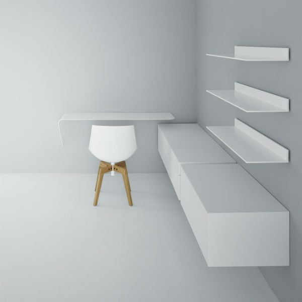 Escritorio elegante y minimalista MAMBA LIGHT by MDF Italia