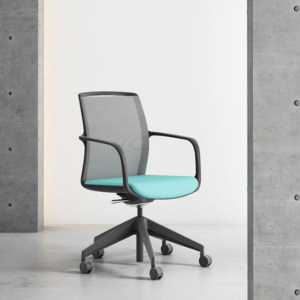 silla giratoria con respaldo de malla PALMA