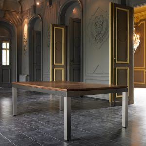 Mesa de billar-comedor FUSIONTABLES BRUSHED STAINLESS by Fusiontables
