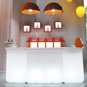 Mostrador con luz led