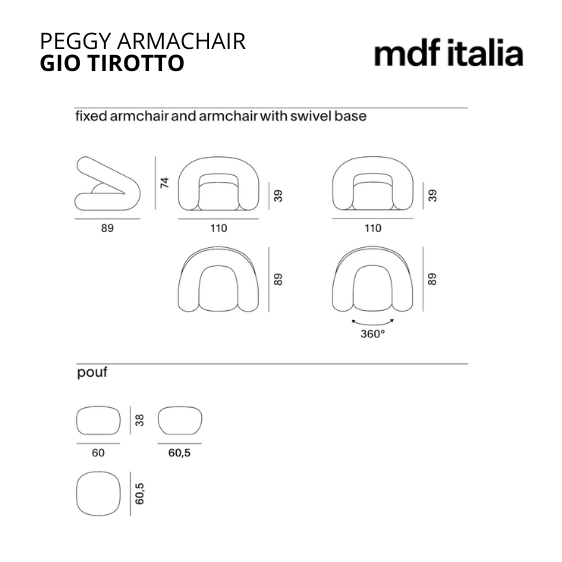 DIMENSIONES – PEGGY ARMCHAIR